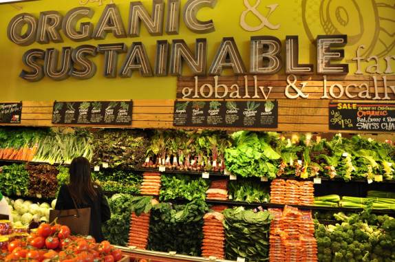 Alimentos orgânicos no Whole Foods de Austin, no Texas. nos Estados Unidos